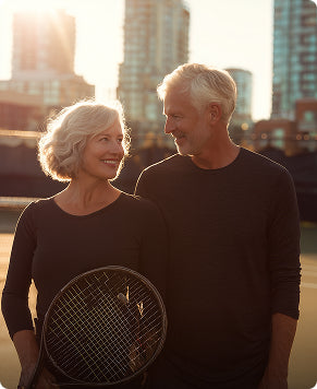 A healthy couple in the park